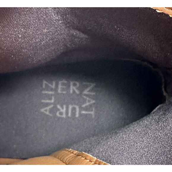 Naturalizer Jac Water Repellent Tawny Brown Suede Ankle Combat Boots Women's 10M - Picture 11 of 12